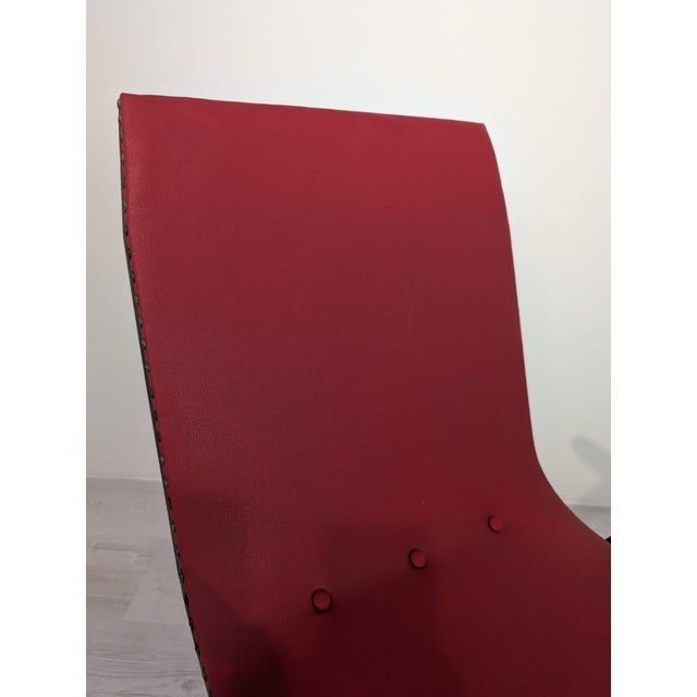 Vintage Wooden Chair in Red, 1960s For Sale - Image 6 of 11