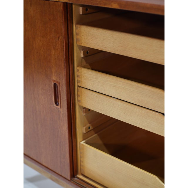 Teak 160 Sideboard by Børge Mogensen for Søborg Møbelfabrik, Denmark, 1950s For Sale - Image 12 of 15