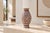 Indian Elegant Rust & Blue Floral Vase For Sale - Image 3 of 9