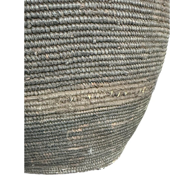 African Large Antique African Woven Tutsi Basket For Sale - Image 3 of 7