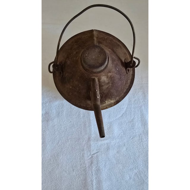 Vintage LVRR Lehigh Valley Railroad Metal Oil Can With Handle Lube Fill Can Tool For Sale - Image 10 of 10