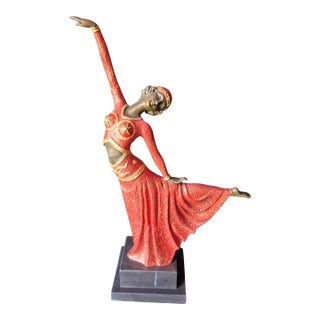 Vintage Art Deco Style Bronze "Elegant Dancer" Sculpture – After d.h. Chiparus (Jg) For Sale