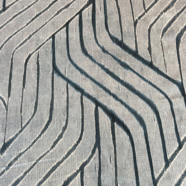 Carleton v Samarkand in Sky Linen Fabric- 4 Yards For Sale - Image 4 of 9