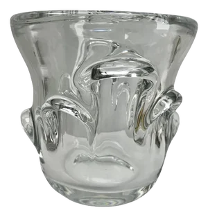 Large Clear Crystal Champagne Wine Bucket from Val Saint Lambert, 1950