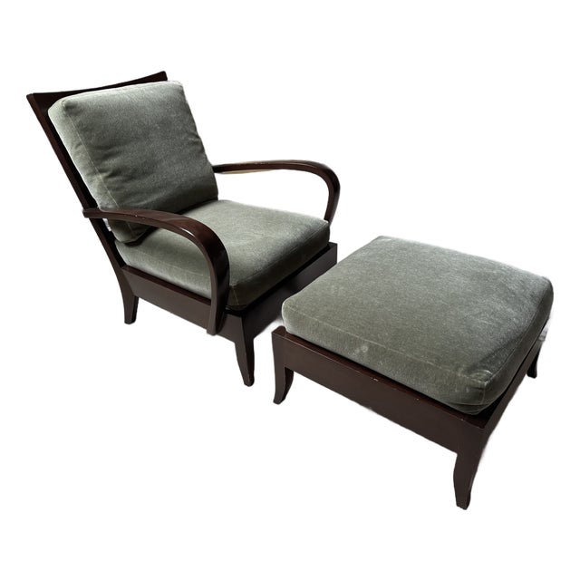 1990s Dakota Jackson Ceylon Lounge Chair With Ottoman For Sale