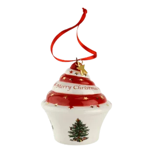 Spode Christmas Tree Cupcake Ornament
