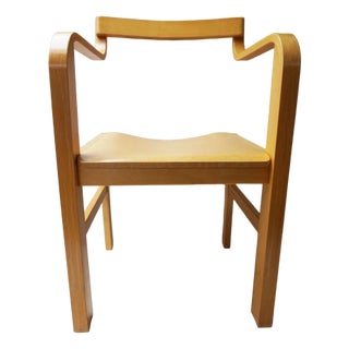 Dutch Plywood and Beech Armchair attributed to Enraf Nonius for Delft, 1970s For Sale
