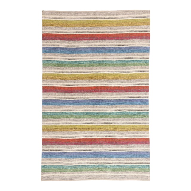 Vintage Swedish Rollakan Rug, 05'02 X 08'01 For Sale