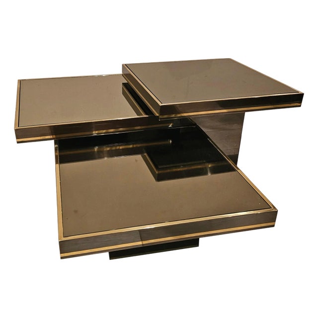 Vintage Square Nesting Tables from Belgochrom, 1975, Set of 3 For Sale