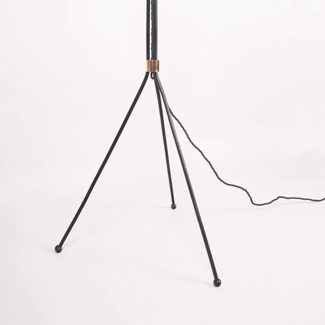 1950s Black Floor Lamp on Tripod Base, 1950s For Sale - Image 5 of 8