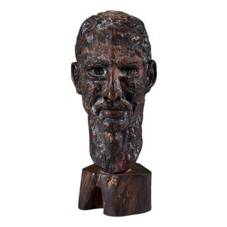 Nils Sjogren Style Plaster Mounted Bust For Sale