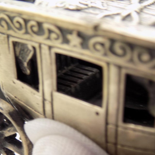 Large Vintage Italian Handmade Sterling Silver 925 Carriage with Horses, Tuscany, 1970s For Sale - Image 10 of 18