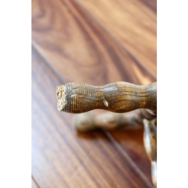 Wood Tripod Stool in Turned Wood, 1950s For Sale - Image 7 of 8