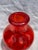 Vintage Reddish Orange Art Glass Kosta Boda Bottle For Sale In New York - Image 6 of 14