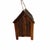 Vintage bamboo and woven rattan decorative garden ornament birdhouse. Measures 8.25” w x 5” d x 7.25” h.
