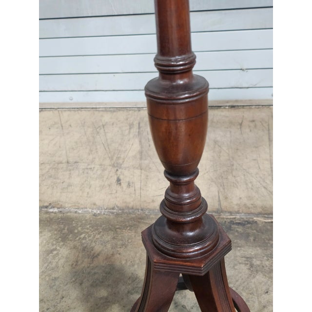 Brown Late 20th Century Kittinger Williamsburg Style Mahogany Plant Stand Candlestand For Sale - Image 8 of 11