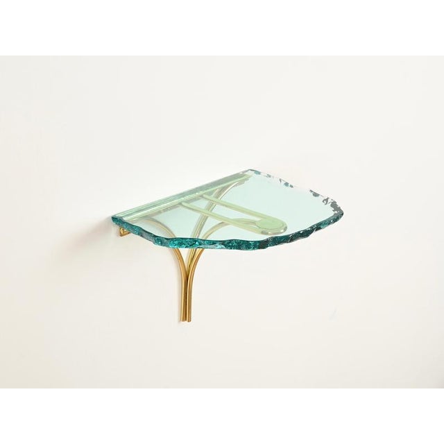 Nightstands in Turquoise Glass by Max Ingrand for Fontana Arte, Italy, 1960s, Set of 2 For Sale - Image 11 of 18