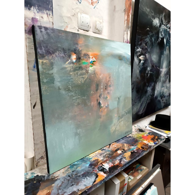 Echoes of an eternal space acrylic painting on canvas / 60 x 60 cm / signed December 2025 This painting unfolds as a field...