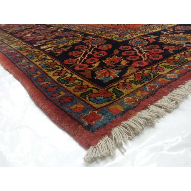 Textile Early 20th Century Antique Sarouk Mohajeran Rug - 8′10″ × 13′ For Sale - Image 7 of 8