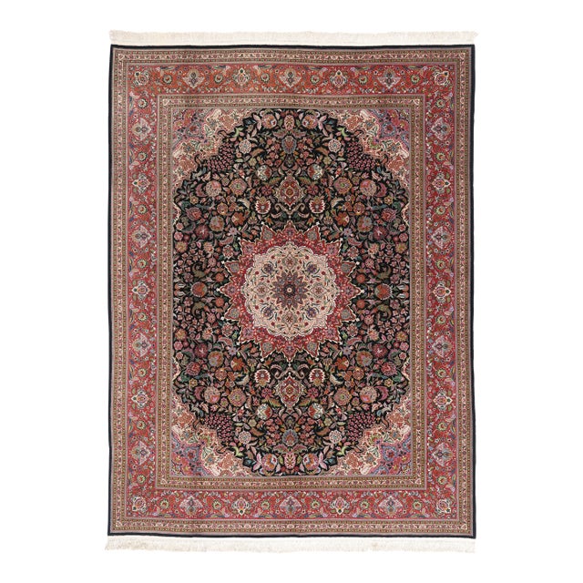 Vintage Chinese Tabriz Rug, 09'01 X 12'04 For Sale