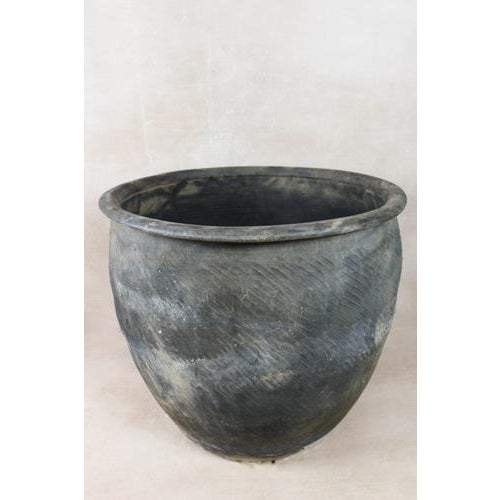 Vintage Dark Earthenware Pot For Sale - Image 4 of 5