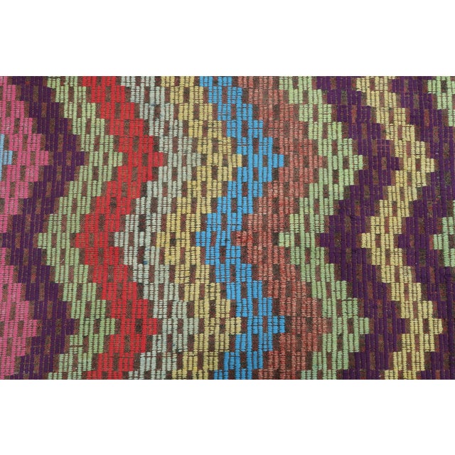 Vintage Turkish Embroidered Wool Rug-6’x9’10" For Sale - Image 9 of 13