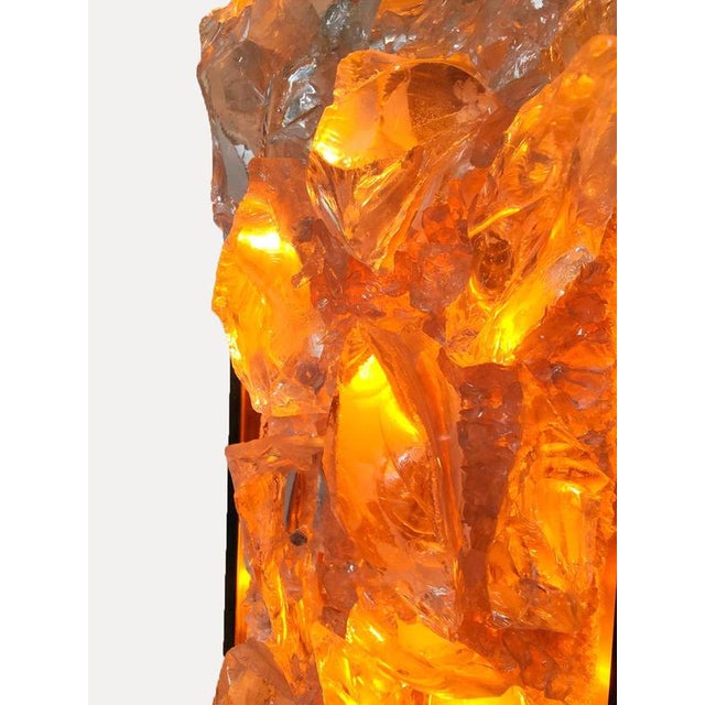 Glass Vintage Transparent Glass Wall Lamp attributed to Cosack Leuchten, 1970s For Sale - Image 7 of 9