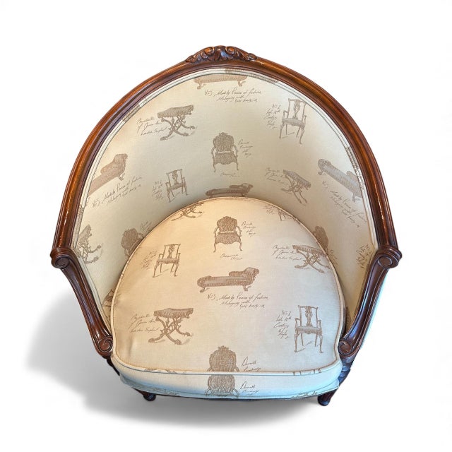 French Louis XVI Style Bergere Armchair. For Sale - Image 9 of 16