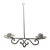 Vintage Metal Two-Arm Candle Sconce, Hand-Forged For Sale