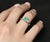 Metal Late 20th Century Gia Colombian No Oil Emerald & 0.18ct Diamond Platinum Ring Size 6 For Sale - Image 7 of 18