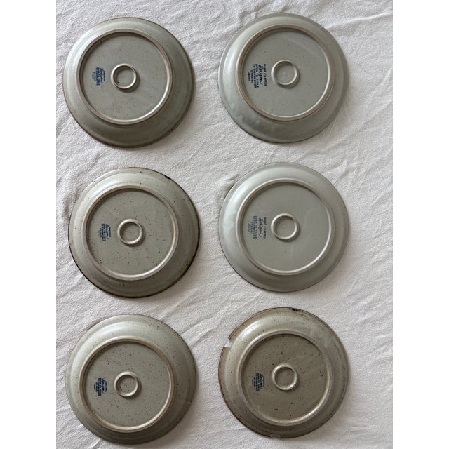 Mid-Century Modern 1970s Otagiri Horizon Stoneware Salad Plates- Set of 6 For Sale - Image 3 of 7