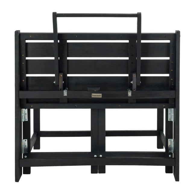 Belamy Outdoor Transformer Bench in Dark Slate Grey For Sale - Image 4 of 10