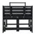 Belamy Outdoor Transformer Bench in Dark Slate Grey For Sale - Image 4 of 10