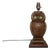 Vintage English Carved Oak Owl Table Lamp, 1950s For Sale