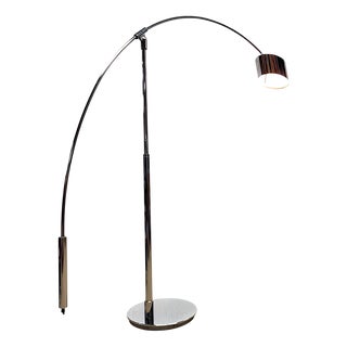 Vintage German Arc Lamp in Chrome by Bankamp, 1990s For Sale