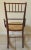 Brown Antique Early 20th Century Rj Horner Faux Bamboo Wood Wicker Seat Child's Rocking Chair For Sale - Image 8 of 11