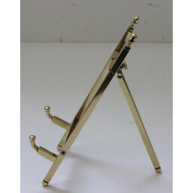 Contemporary Polished Brass Tabletop Easel Chairish