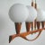 Mid-Century Swedish Modern Teak and Satin Glass Chandelier, 1960s For Sale - Image 17 of 18
