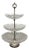 Vintage French Crystal Cut 3-Tier Serving Cake Stand For Sale