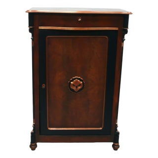 Edwardian Vertiko Tallboy Cabinet in Mahogany and Black, 1890s For Sale