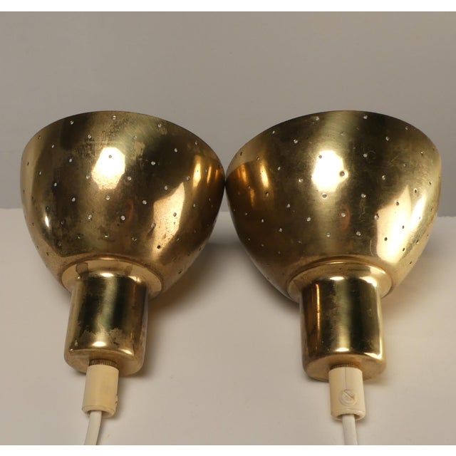 Mid-Century Modern Perforated Brass Pendant Light by Hans-Agne Jakobsson for Markaryd, 1960 For Sale - Image 3 of 6