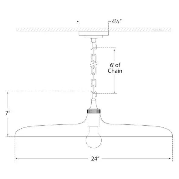 Transitional Thomas O'Brien for Visual Comfort Signature Piatto Large Pendant in Polished Nickel with Aged Iron Shade For Sale - Image 3 of 3