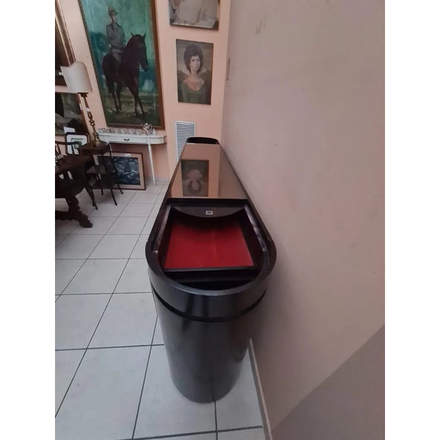 Round Sideboard in Wood and Steel, 1980s For Sale - Image 9 of 16