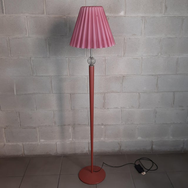 Modern Pink Murano Glass Handkerchief Floor Lamp, 1970s For Sale - Image 3 of 14