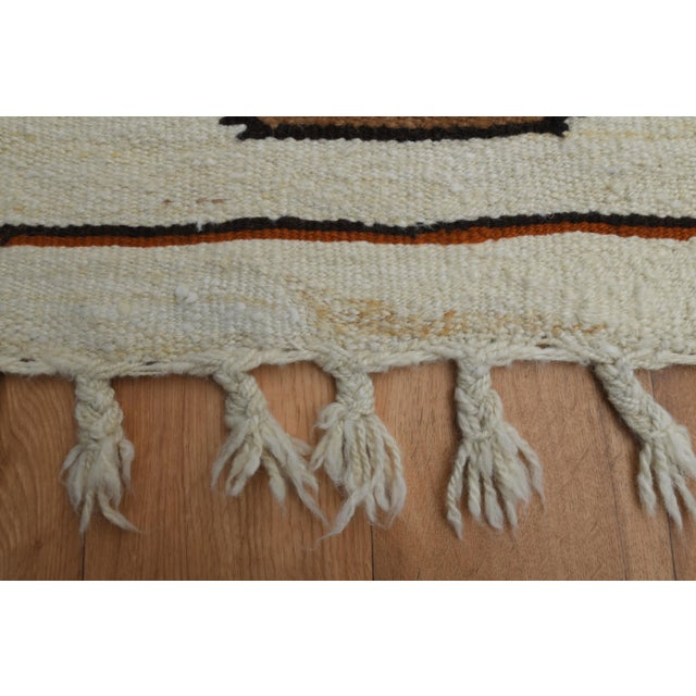 Textile 1970s Vintage Turkish Oushak Handmade Wool Cotton Beige Runner Rug For Sale - Image 7 of 11