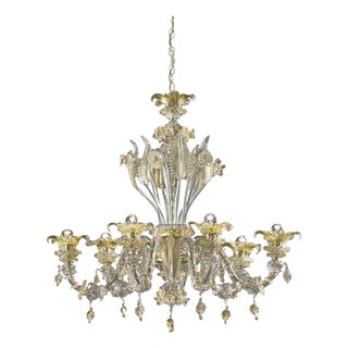 Venetian Cà Rezzonico Floral Gold Chandelier by Simoeng For Sale