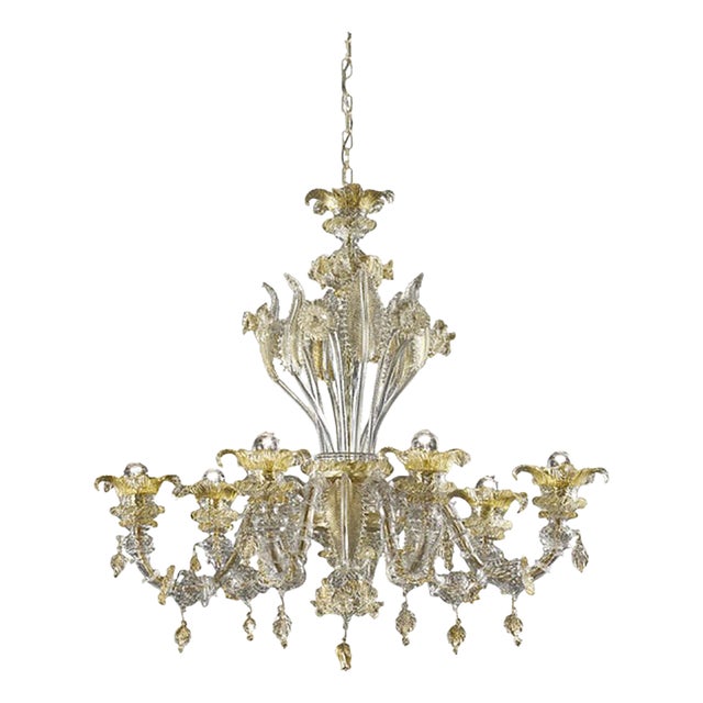 Venetian Cà Rezzonico Floral Gold Chandelier by Simoeng For Sale