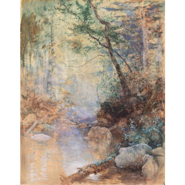 'Woodland Stream' by Arthur Parton, Paris, New York, Hudson River School, Luminism, Art Institute of Chicago, Pennsylvania Academy of Fine Art For Sale - Image 10 of 10
