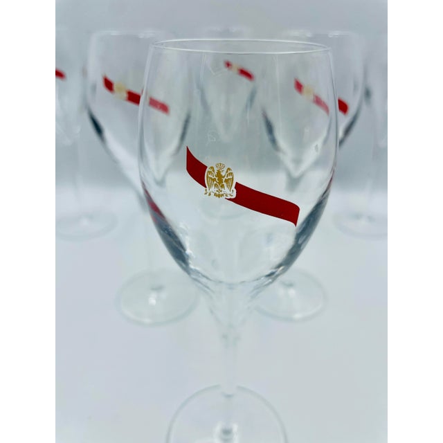 Late 20th Century Mid 20th Century G. H. Mumm & Co. "Cordon Rouge" Champagne Bucket & 6 Matching Champagne Flutes For Sale - Image 5 of 12