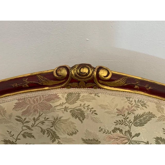 Art Deco Red Sofa For Sale - Image 6 of 13